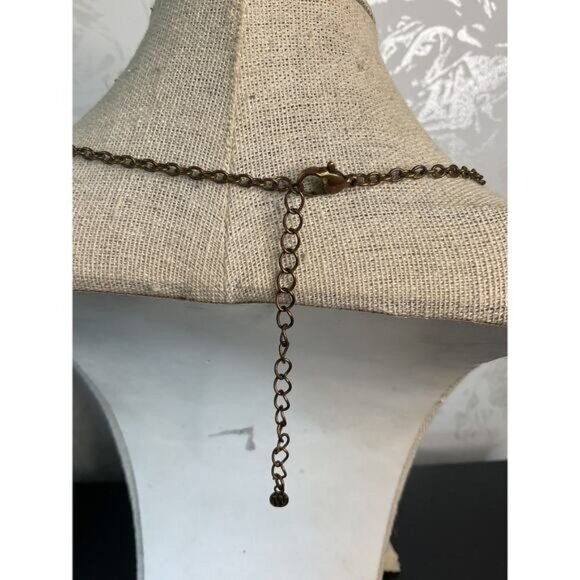 W signed Tassel Necklace with Crystal and Pearl Beads - Picture 5 of 5